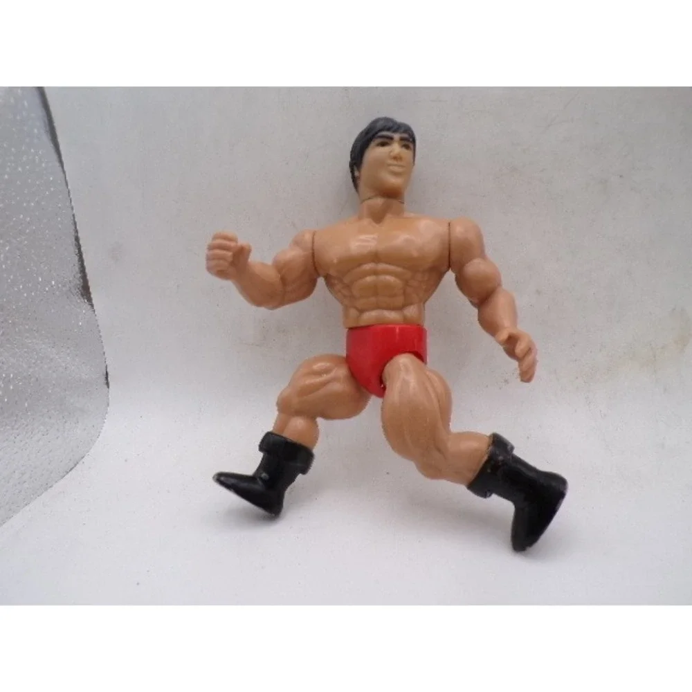 Vintage 1985 Remco Rick Martel Wrestler Action Figure Red Trunks Black Boots